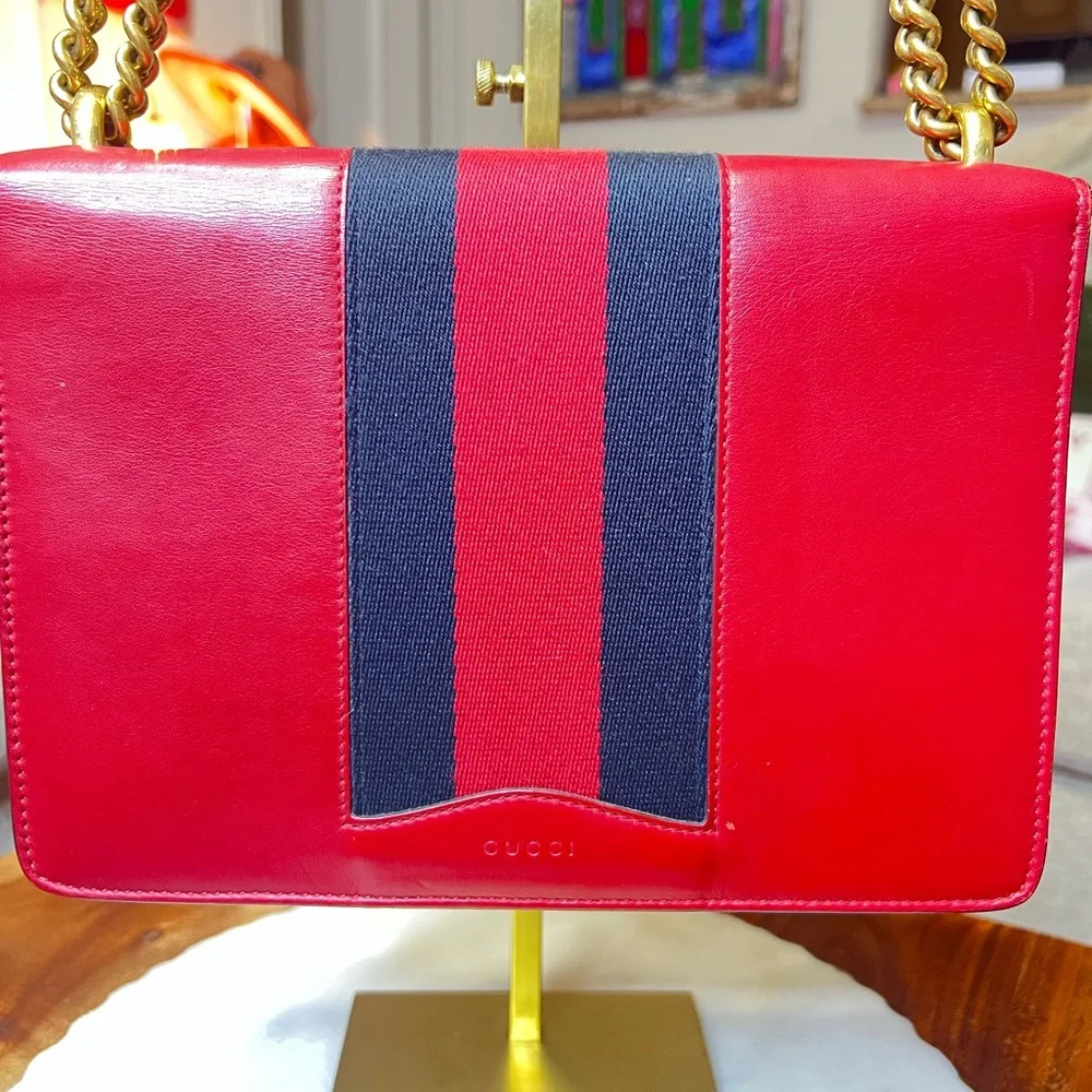Gucci Red Embellished Shoulder‎ Bag